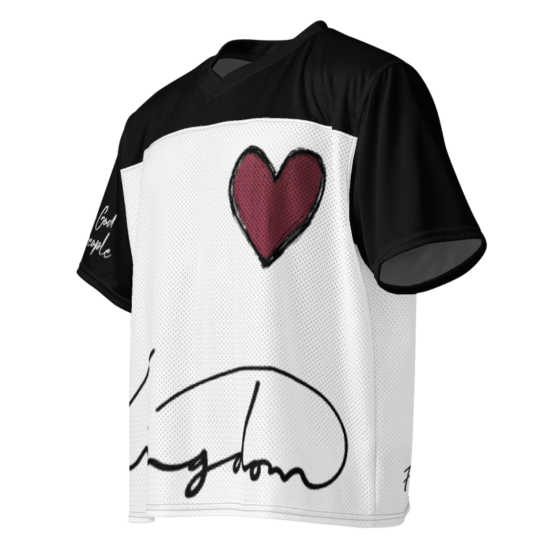 Kingdom...For God so loved the world...Boxy football jersey