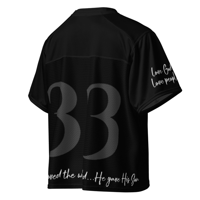 Kingdom...For God so loved the world...Boxy football jersey
