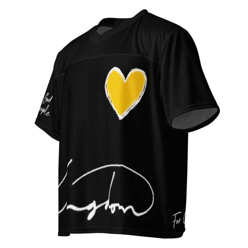 Kingdom...For God so loved the world...Boxy football jersey
