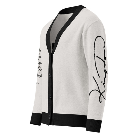 Kingdom Knitted cardigan (Seek first the Kingdom Scripture on the sleeve) (2.5 weeks delivery)